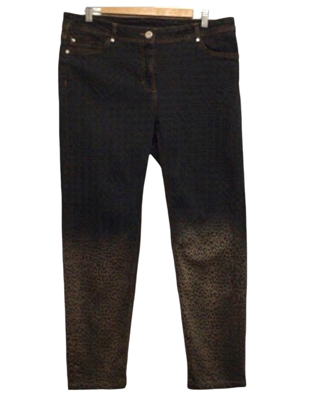 SPORTALM Kitzbuhel size 44 animal prints black jeans Austria Sepia Neutral Tones